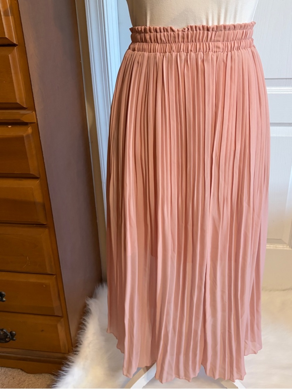 Amazon Chiffon Maxi Skirt Pink Size Medium
